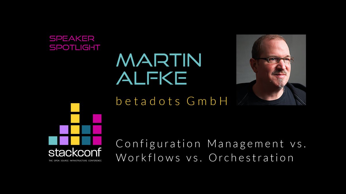 betadots's tweet photo. Will we see you at #Stackconf 2022 in Berlin from 19 to 20 July? Martin Alfke, CEO of betadots, will be there as a #speaker on July 19, 2022.

Get your tickets and more information here: https://t.co/TL3Uf18zDy

@Netways
#puppetize #speaker https://t.co/kPrTQhiPQL