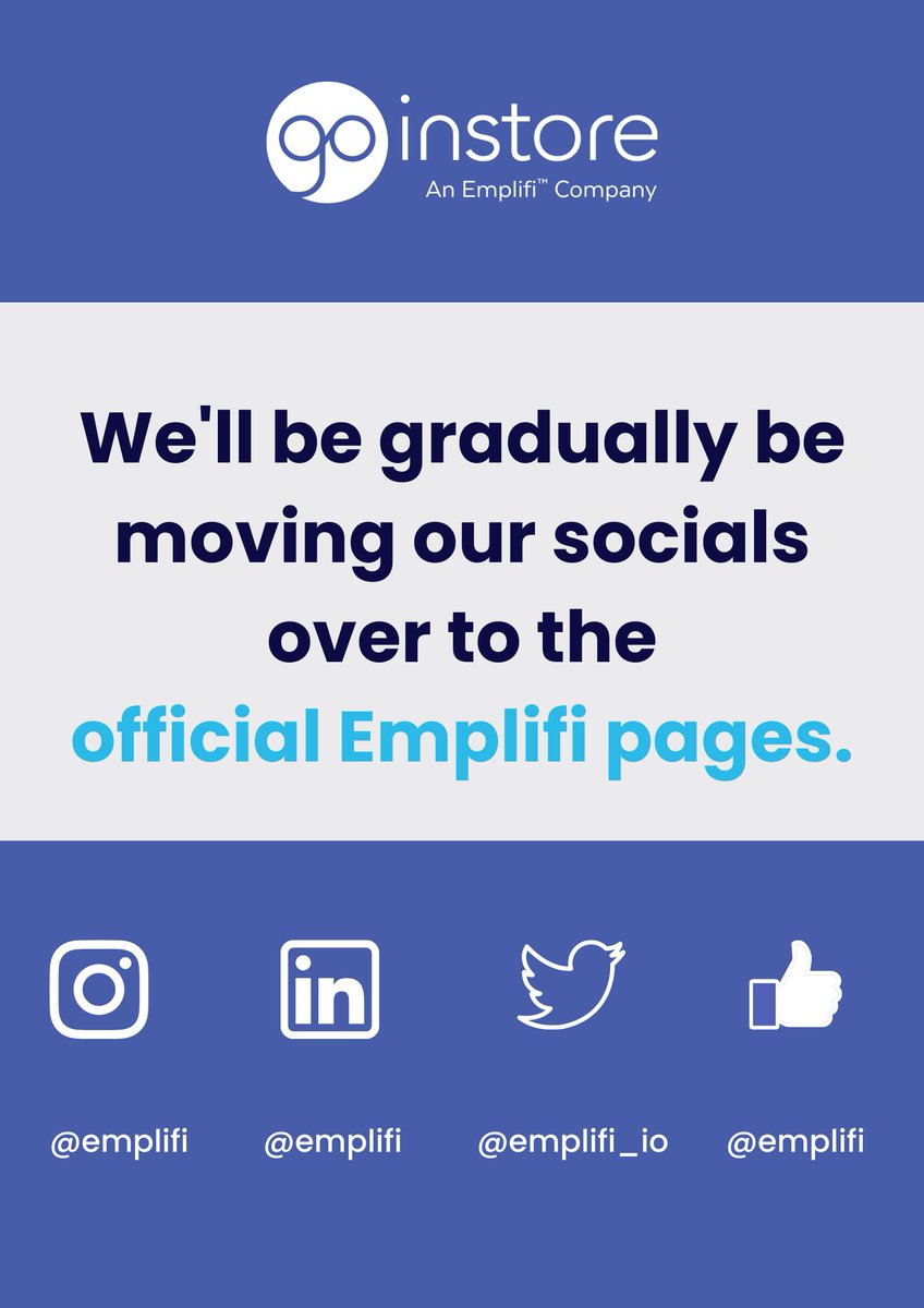 The party isn't over, it's just re-locating...📍

In September of 2021, Go Instore joined Emplifi, the leading global CX platform. 

As we gradually merge into one brand, we'd like to encourage you to follow the official Emplifi social pages.

#LetsGo