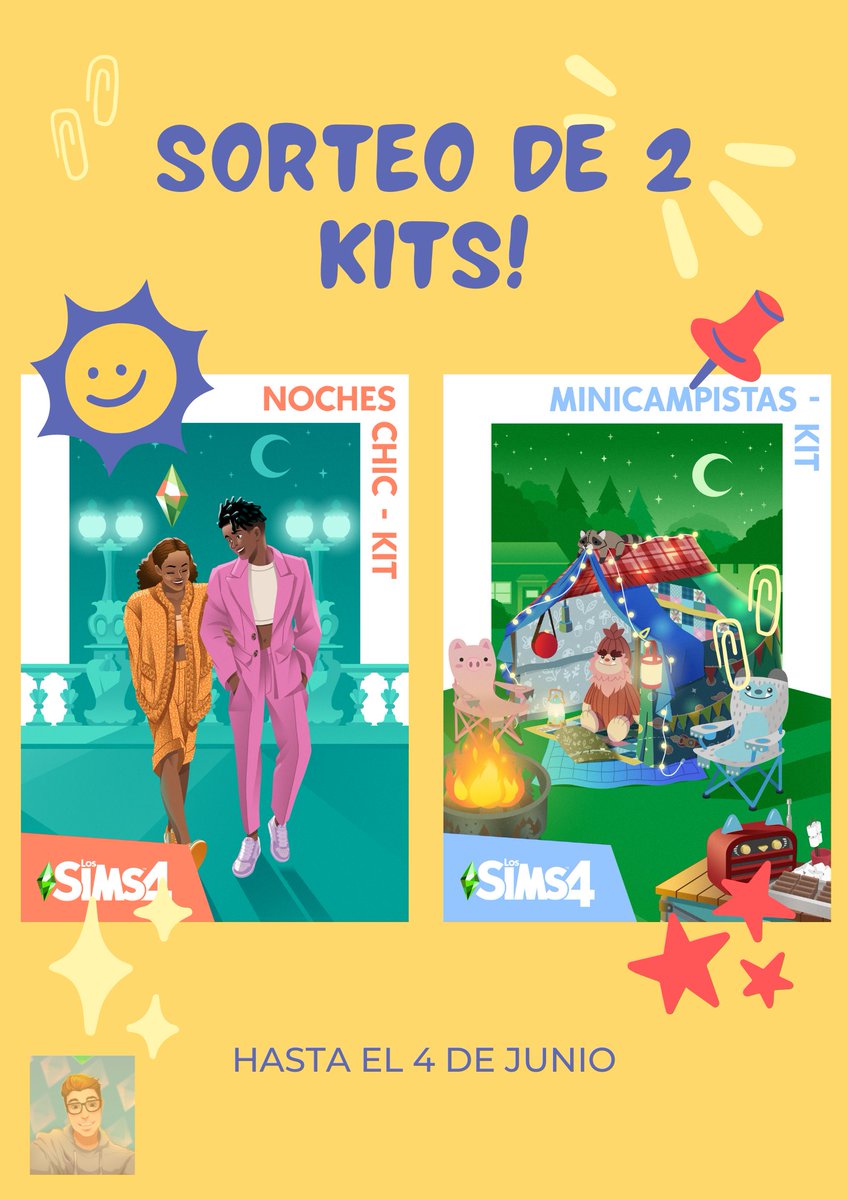 Gana Los Sims 4 #Minicampistas ó #NochesChic Kit PC/MAC 🏆2 GANADORES🏆

✅Sígueme en twitter 
<a href="/mario_principe/">Mprin 🤎</a>
✅Sígueme en Instagram instagram.com/mario_principe
✅Suscríbete a mi canal de youtube Y COMENTA AQUÍ: youtu.be/J4-iqHjxuDk 

✨Da RT a este
Hasta el 4/06