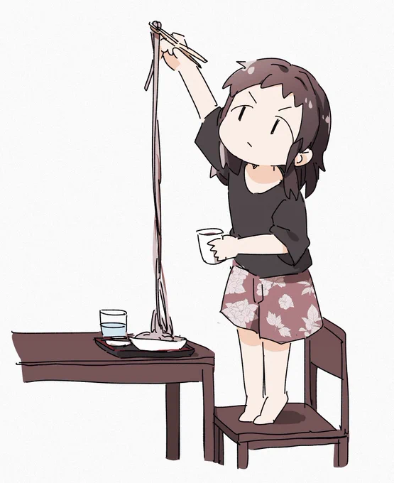 さっき食べたざるそば、一生途切れんかった 