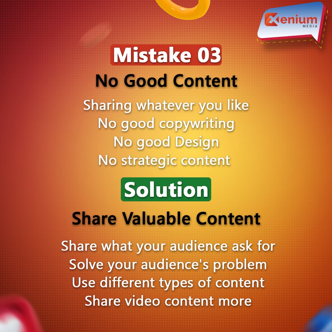 thexeniummedia's tweet photo. 5 mistakes killing your growth.
.
.
#content #selling #influencer #influencermarketing #marketingfact #marketingdigital #facts #brandmarketing #brandingtips #brandingagency #startupbusiness
#socialmediastrategy #socialmediamarketing #socialmediaexperts #xenium #xeniummedia https://t.co/MJlqtXMVn5
