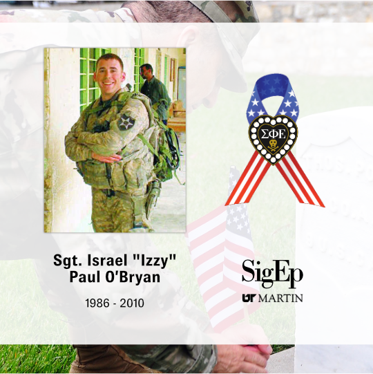 utmsigep's tweet photo. We mark Memorial Day each year with a remembrance of Sgt. Israel “Izzy” Paul O’Bryan (’08) and Capt. Robert Austin Ridley (’05). They have joined our Chapter Eternal and their memory will be in our hearts forever.

https://t.co/FCJHLs7gBx https://t.co/RBNyC2SMTk