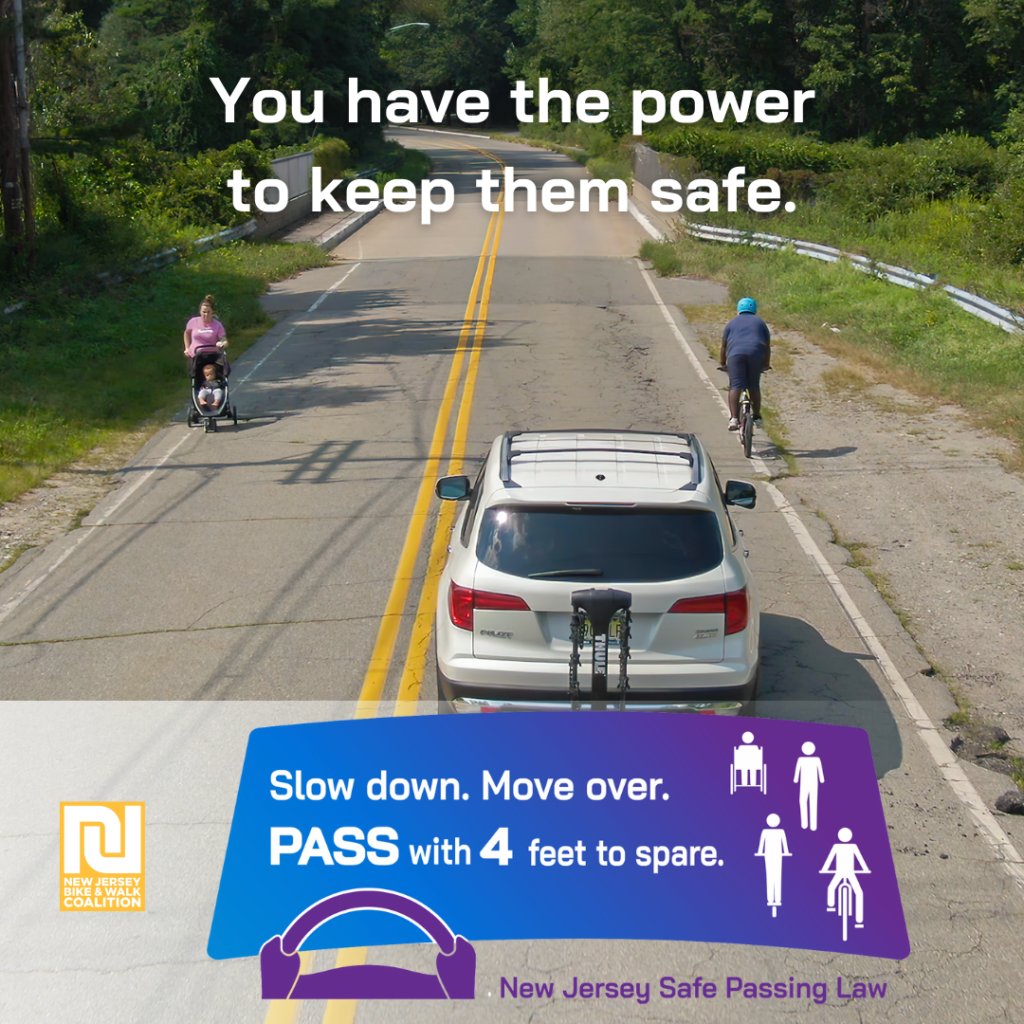 ICYMI: @njbikewalk launched the NJ Safe Passing Resource Center. It includes info about the new safe passing law, social media graphics &amp; other info about how to make our roads safer. More info: l8r.it/TBVv #SafePass4NJ #SafeDriversSaveLives #BeStreetSmartNJ