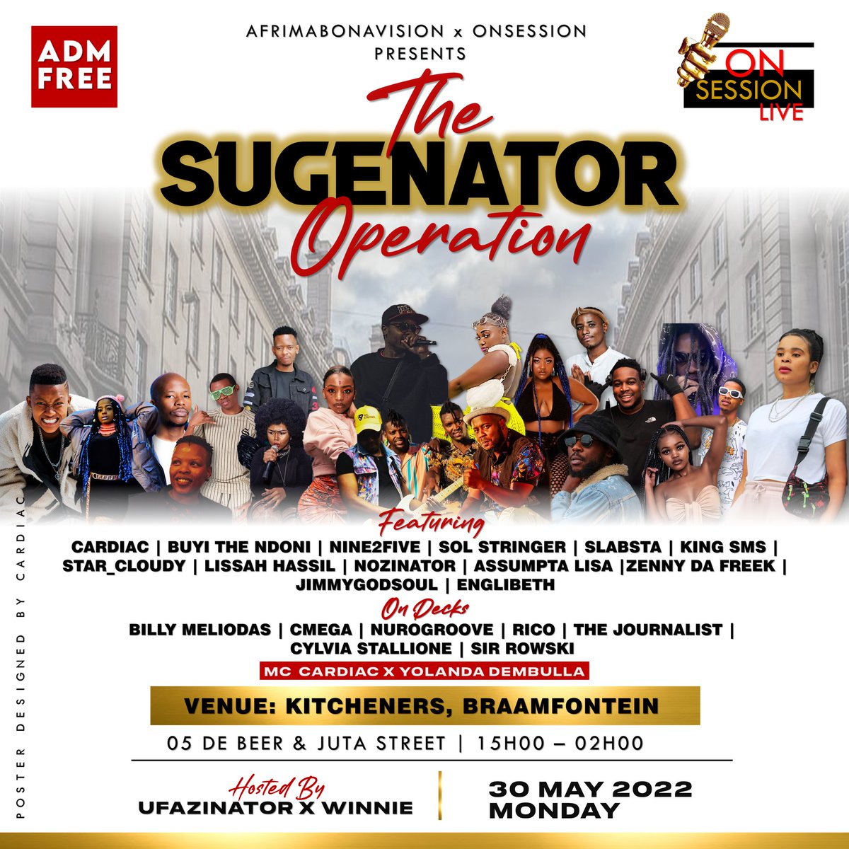 We are cooking in the kicthen tonight for #TheSugenatorOperation 🔥 Tlean operation with <a href="/UFazinator/">PLUG THE CITY ON AIR</a> x Winnie as your hosts! Let's cook! 🔥

📍 5 De Beer &amp; Juta Street, Braamfontein <a href="/BarKitcheners/">KCB</a>