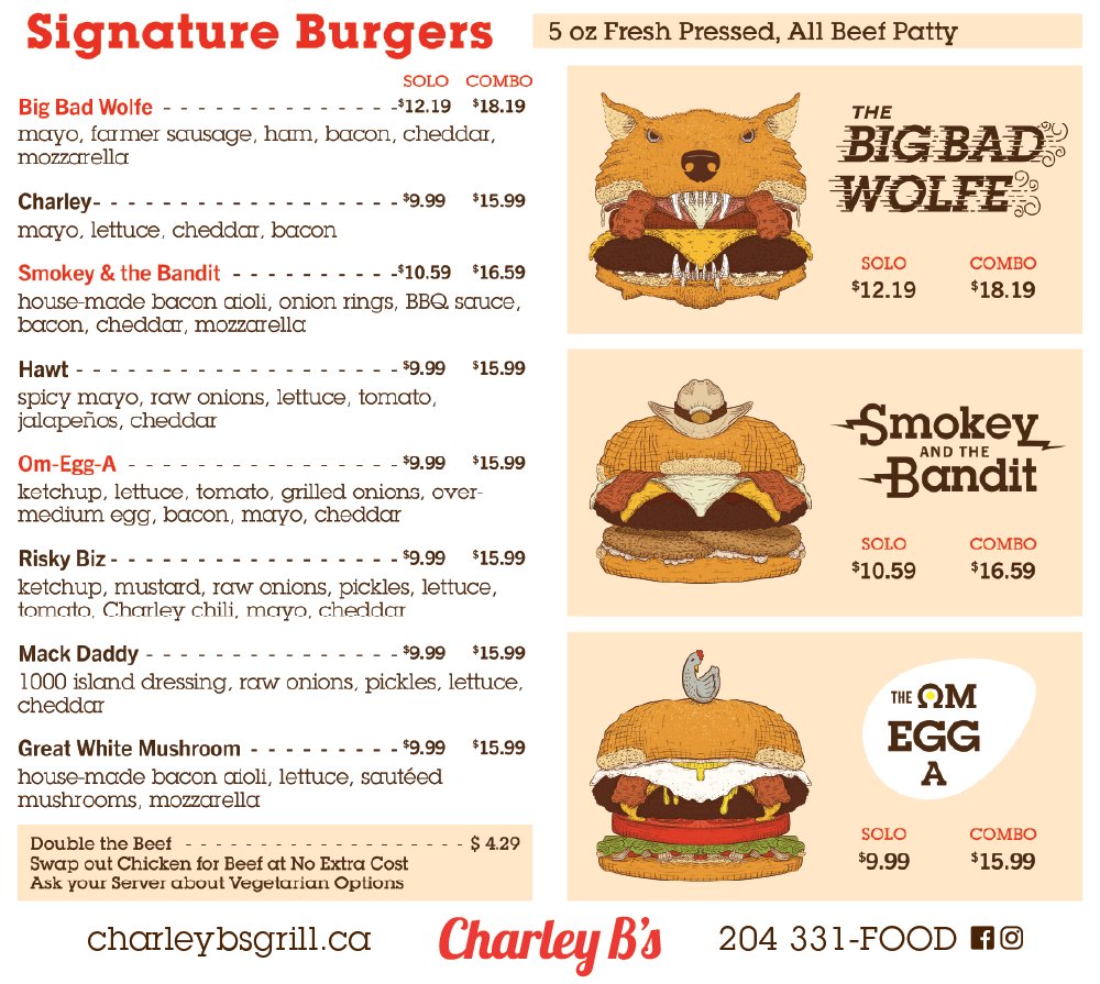 ThunderMkt's tweet photo. These menus from @charley_bs are desgined to catch your eye and have your mouth watering! https://t.co/qWNhoL2QyF