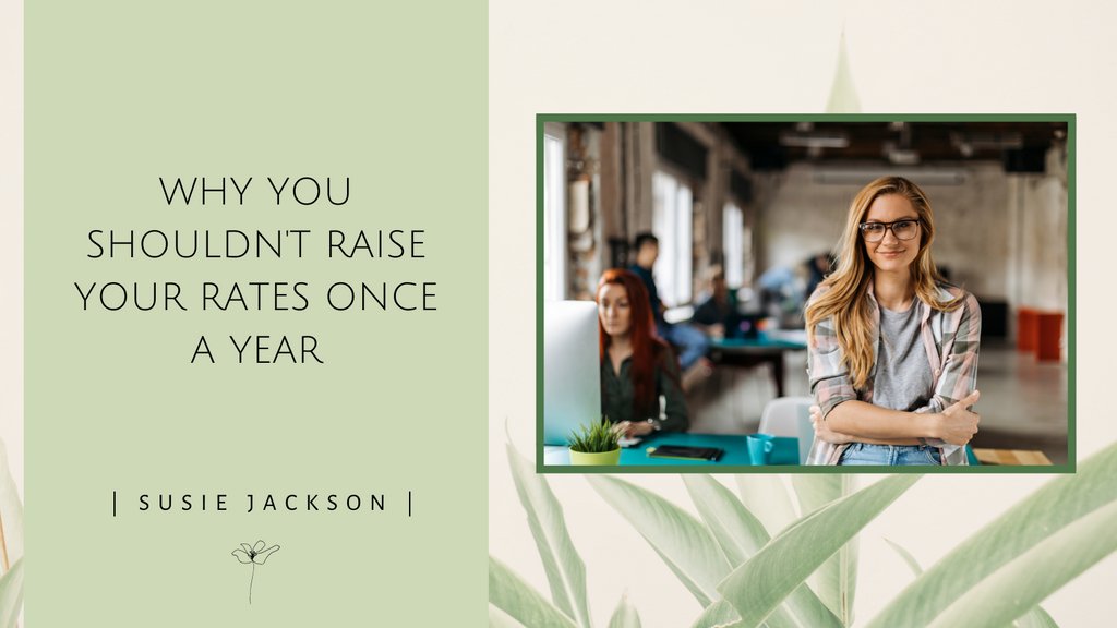 Standard advice suggests you should raise your rates at the start of each year, but I think doing it with all your clients at the same time is a risky strategy. Here I’m sharing 3 steps to help you raise your rates without putting your business at risk. l8r.it/knU7