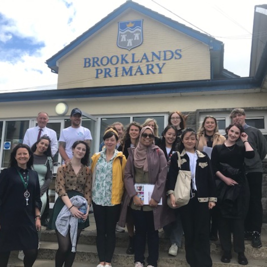 QUBPsych's tweet photo. Thanks to Brooklands P.S. for an insightful ‘Education workplace visit’, including SEN code of practice &amp; the role of Educational Psychologist
Students &amp; children engaged in a mini triathlon alongside Brian Armstrong, who is completing a world record #TRI50  
#PsychologyAtWork https://t.co/GLAelJIOOp