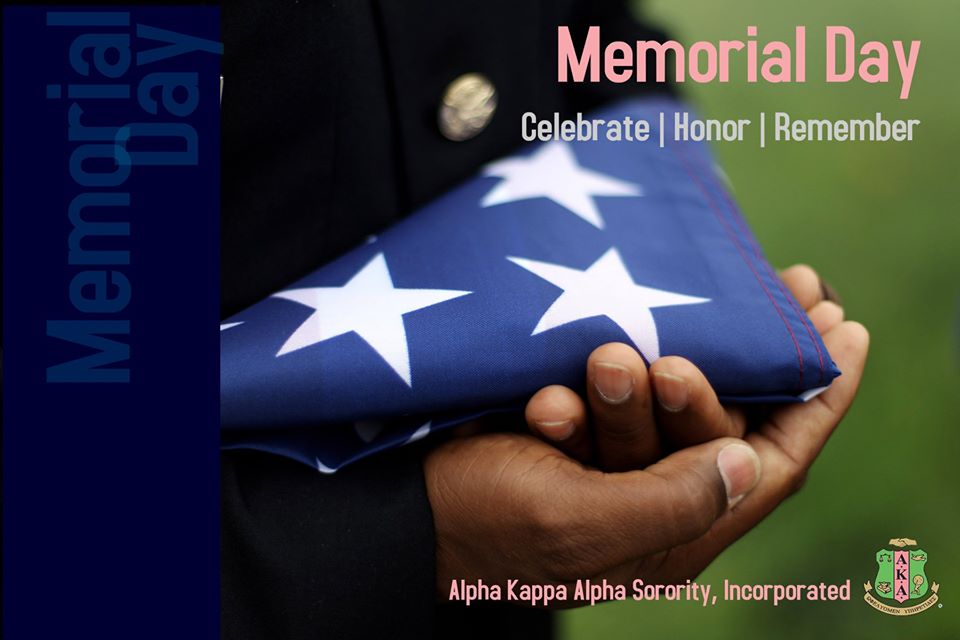 akasorority1908's tweet photo. A day for remembering and honoring our fallen heroes and sheroes, who paid the ultimate sacrifice for our freedom. #AKA1908 https://t.co/dABB1W5Az8