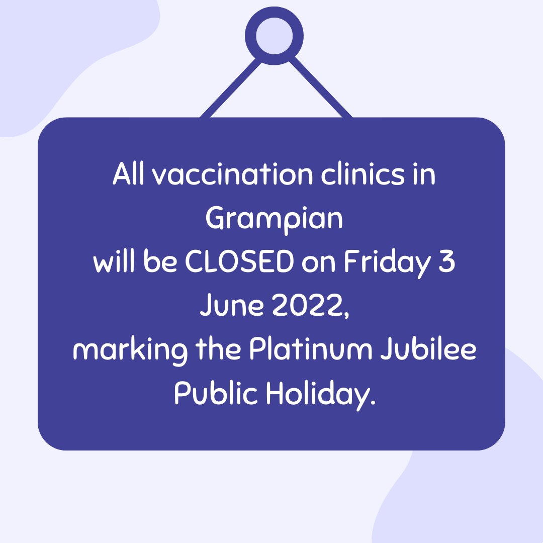 NHS Grampian on Twitter "All vaccination clinics in Grampian will be