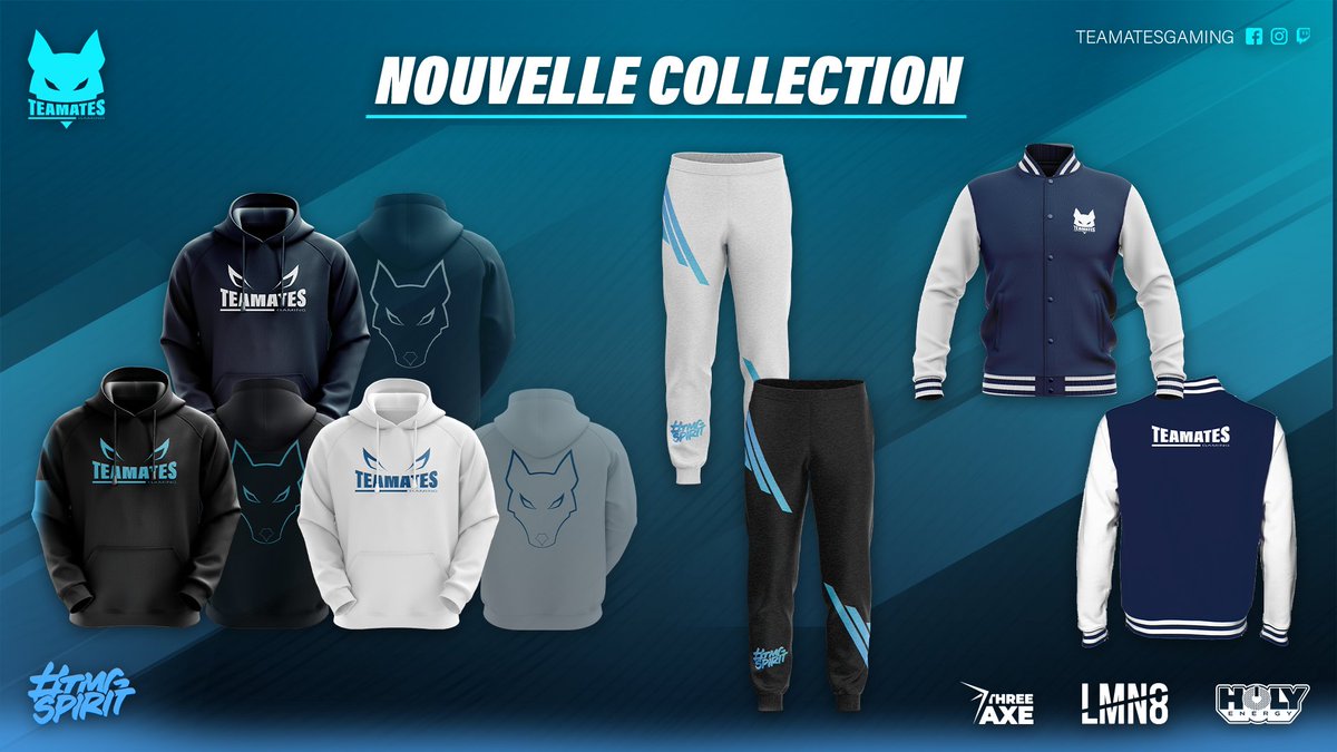 TeamatesG's tweet photo. 📢LMN8📢

On vous propose du nouveau chez notre partenaire @eliminate_fr !👀

Envie d'avoir la classe et arborer les couleurs de la @TeamatesG à n'importe quelle occasion ? N'hésitez pas à visiter notre boutique 🎉💪

Le lien juste ici 👇
https://t.co/ABIuEGsAxC

#TMGSpirit #LMN8 https://t.co/UjhpcCLGhV