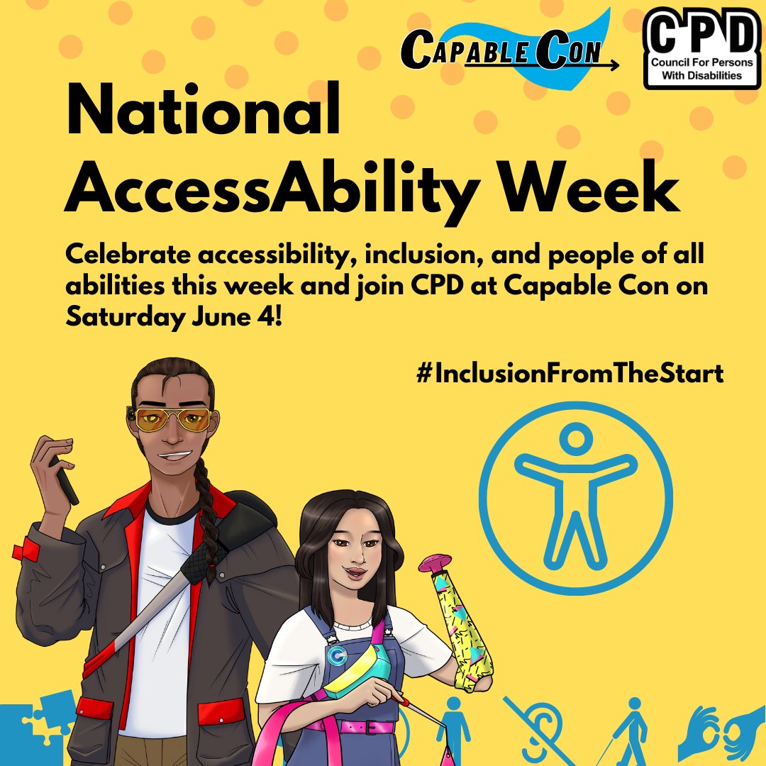 PTBOCPD's tweet photo. Happy #NAAW2022! This year to celebrate inclusion, equity and belonging, we are hosting #CapableCon2022! Everyone is welcome at this no-cost, family event, so join us on Saturday June 4, for a day of fun and games, learning and inclusion!
#InclusionFromTheStart https://t.co/DskTK7iDx4