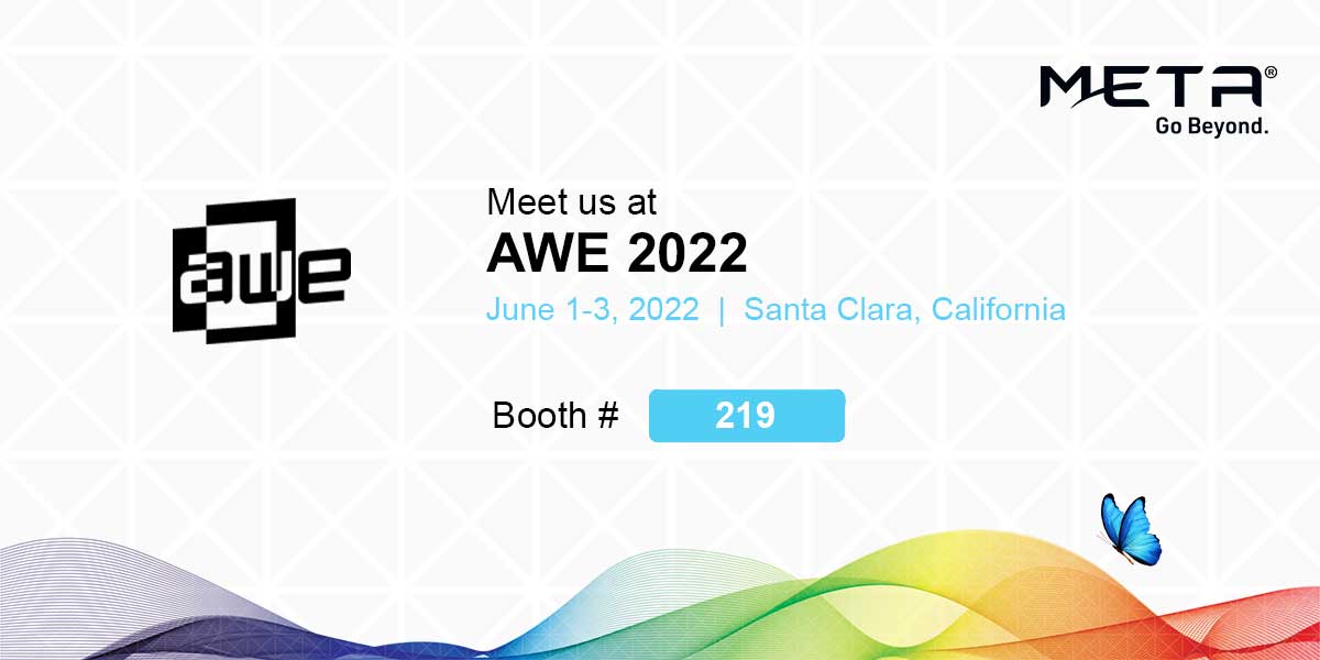 Metamaterialtec's tweet photo. We are excited for the upcoming #AWE2022 event in Santa Clara this week and we are proud to be a gold sponsor! Come and meet our team at booth #219 and learn about #ARfusion https://t.co/UNpVBwu1CV #MMAT #AWE #AR #VR #MR #GoBeyond 🦋 https://t.co/2PbVms0O4v