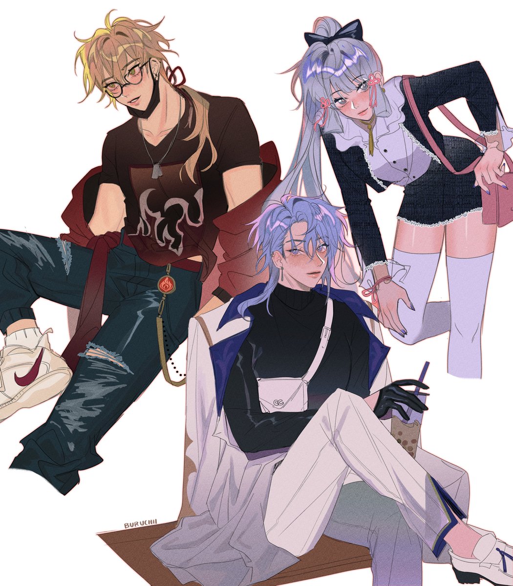 buruchii's tweet photo. some modern AU fits‼️ #原神 https://t.co/v5AtSHG36H