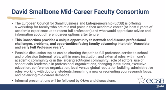 AkiHarima's tweet photo. What a great opportunity to learn about how to develop an academic career with @st_korsgaard, @UllaHytti, @cyrine, Mirela Xheneti and colleagues at the David Smallbone Mid-Career Faculty Consortium organized by @ECSB1! 😊 https://t.co/NLjp7vXVrz