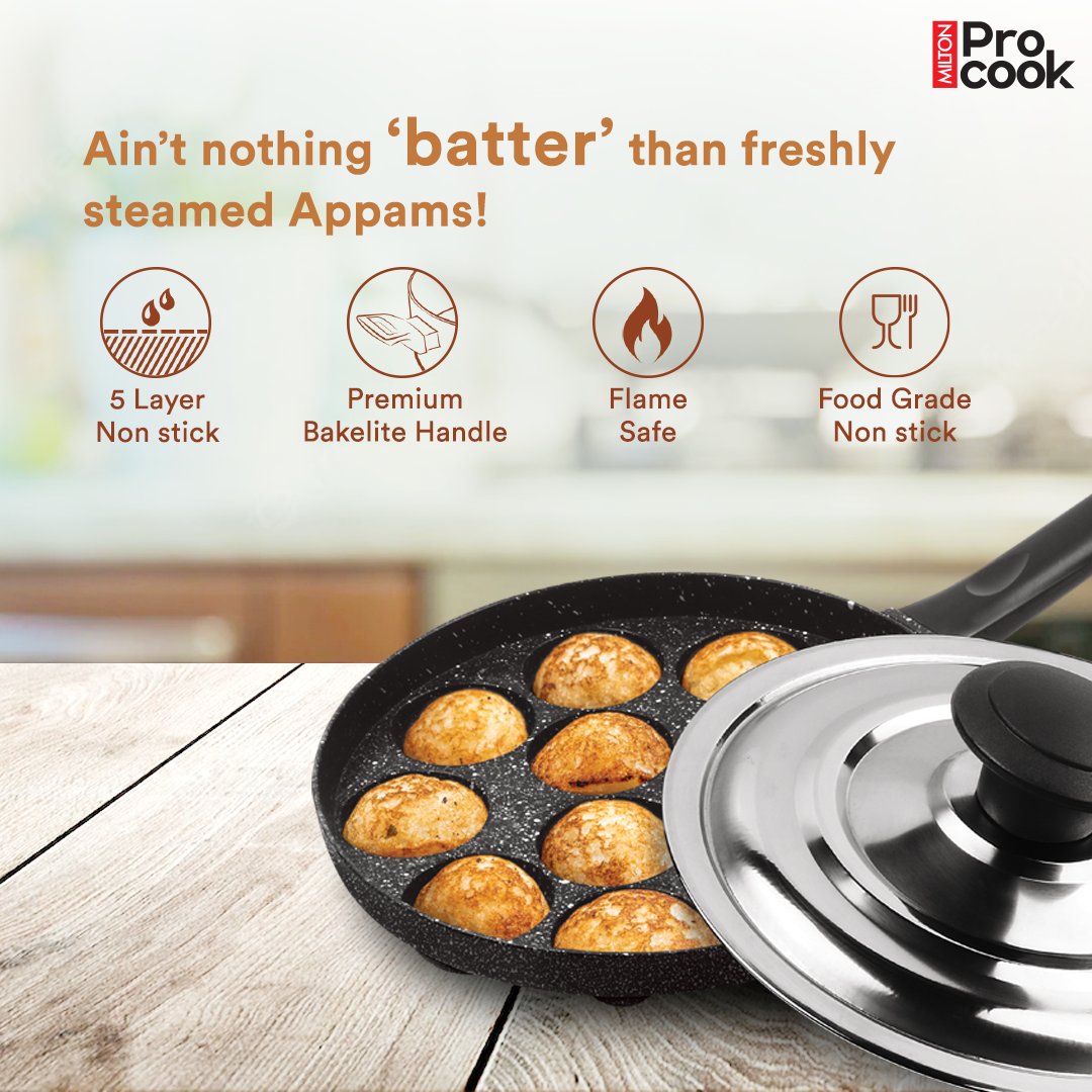 MiltonHomewares's tweet photo. Cooking can be as easy as eating…all you need is some ready made batter and Milton ProCook’s Granito Appam Patra.
Shop now from https://t.co/qs5khflfSt at INR 1170/-
#Cooking #Cook #Food #Granito #Appam #CookHealthyWithMIlton #MiltonProCook #Milton https://t.co/jPnyiW0G6S