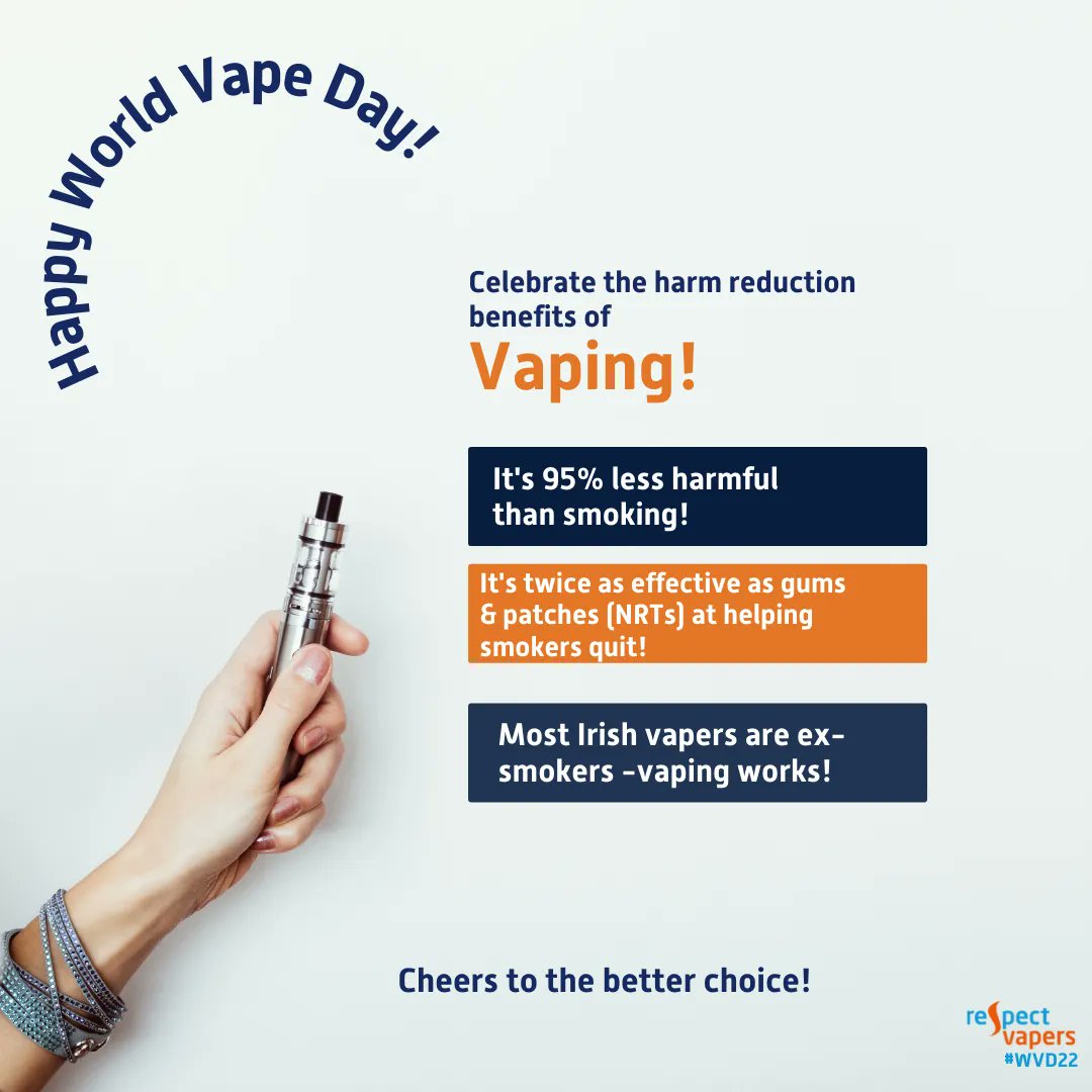 🥳 This World Vape Day, we're celebrating some of our favourite benefits of switching to #vaping! 

How are you celebrating World Vape Day this year? 

#RespectVapers #WVD22