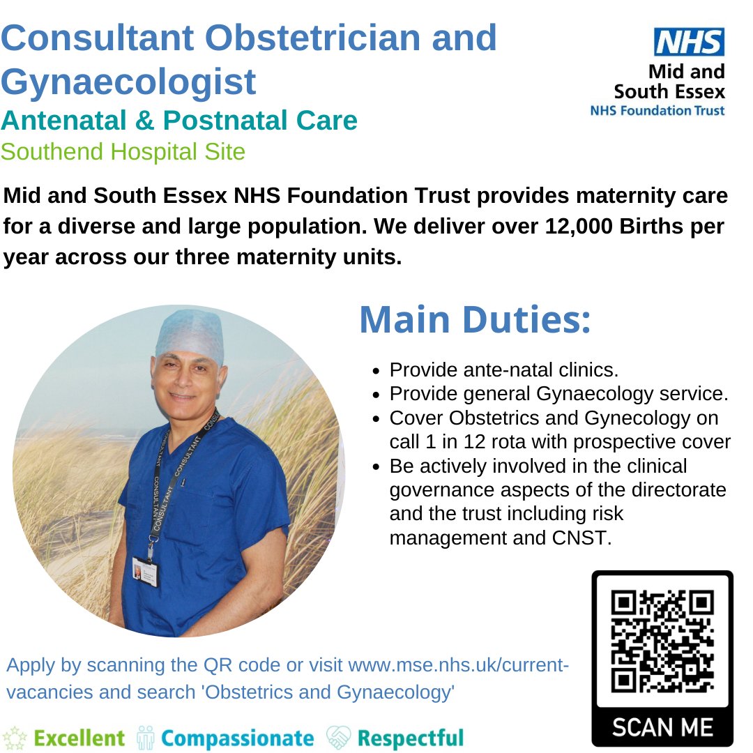 JoinMSEHospital's tweet photo. It's a truly exciting time to join @MSEHospitals as a Consultant. You'll have the opportunity to shape the way we work &amp; improve patient care.

We are looking for an #Obstretics and #Gynaecology consultant who specialises in Antenatal &amp; Postnatal Care. 

https://t.co/oPvaTehCMg https://t.co/2zftkjL2VC