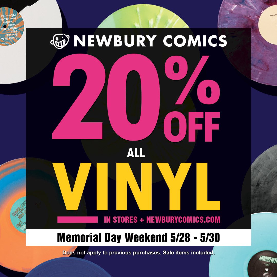 vagrantrecords's tweet photo. Last chance! Cap off your holiday weekend right with @newburycomics 20% off vinyl sale on all their #vagrantrecords exclusive releases: https://t.co/0o4kTuKm5V https://t.co/BoncqJLPZZ