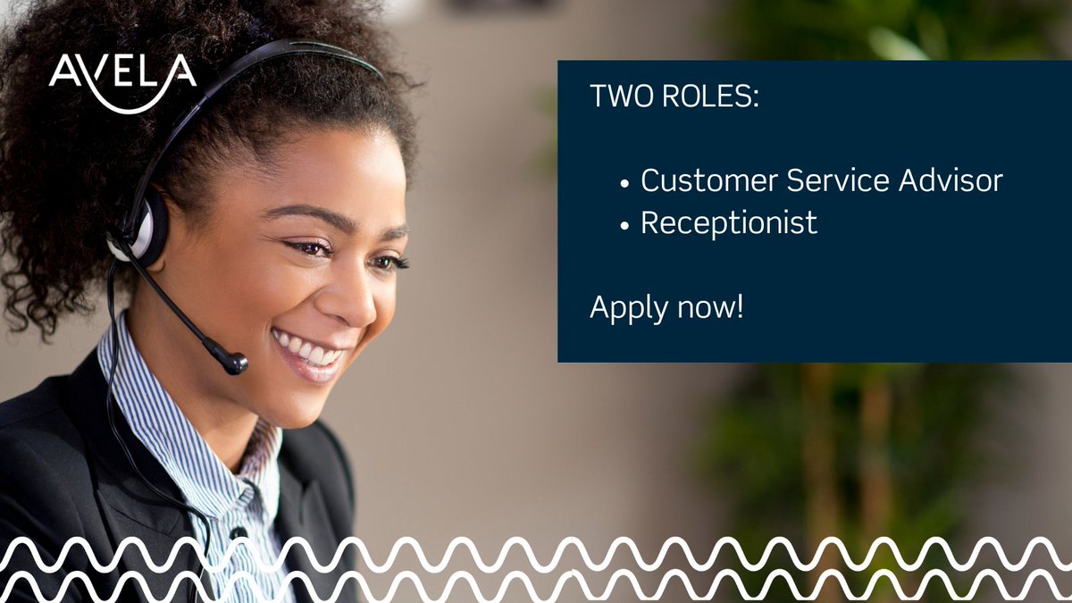 AvelaServices's tweet photo. We’re looking for two full-time colleagues to join our contact centre at Avela Home Service – a Receptionist and a Customer Service Advisor, delivering a customer focussed, front-line service. Find out more and apply: https://t.co/adazDOSBio https://t.co/p23Rw6cIW1