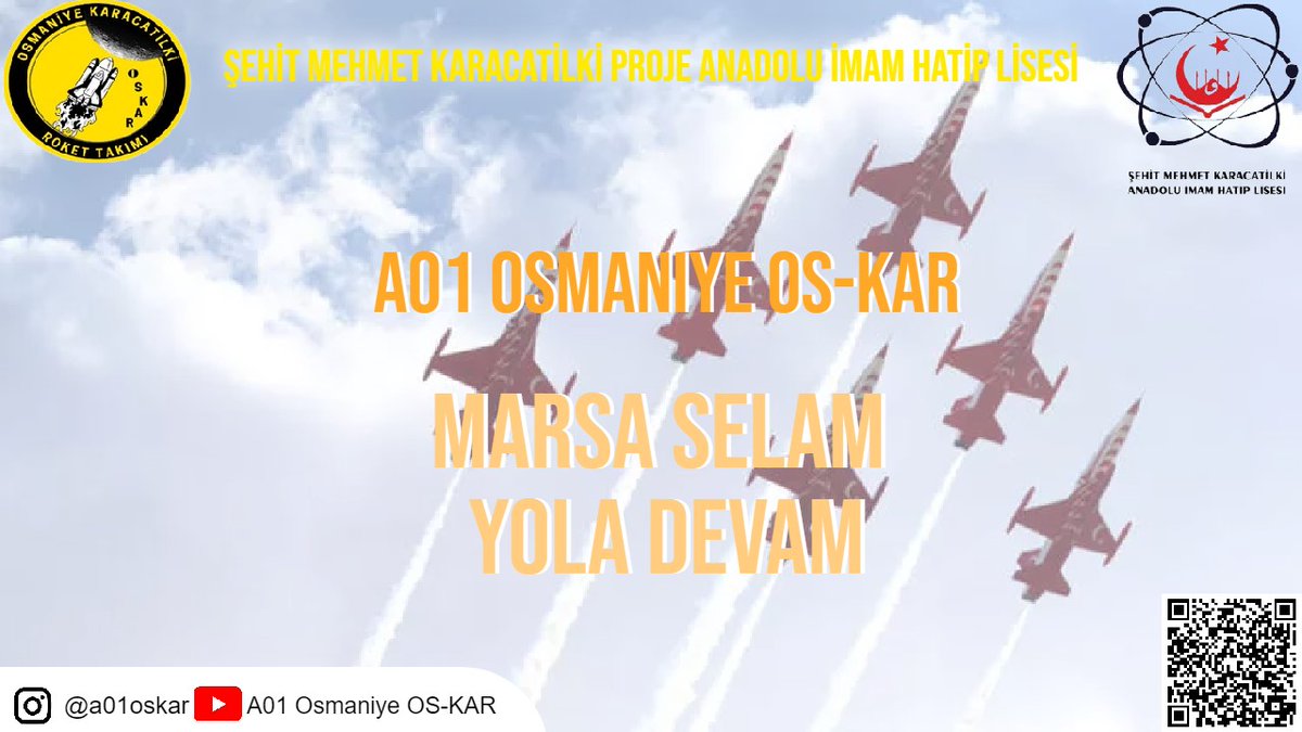 AihlSmk's tweet photo. Osmaniye Şehit Mehmet Karacatilki AİHL olarak bir gurur daha yaşadık. Okulumuz A01 Osmaniye OSKAR Roket Takımı, Teknofest Lise Kategorisinde KTR( Kritik Tasarın Raporu) aşamasını geçmiştir. 755 Tam puanın 702 sini alarak, büyük bir başarıya imza atmıştır. https://t.co/fojyNNCZ56
