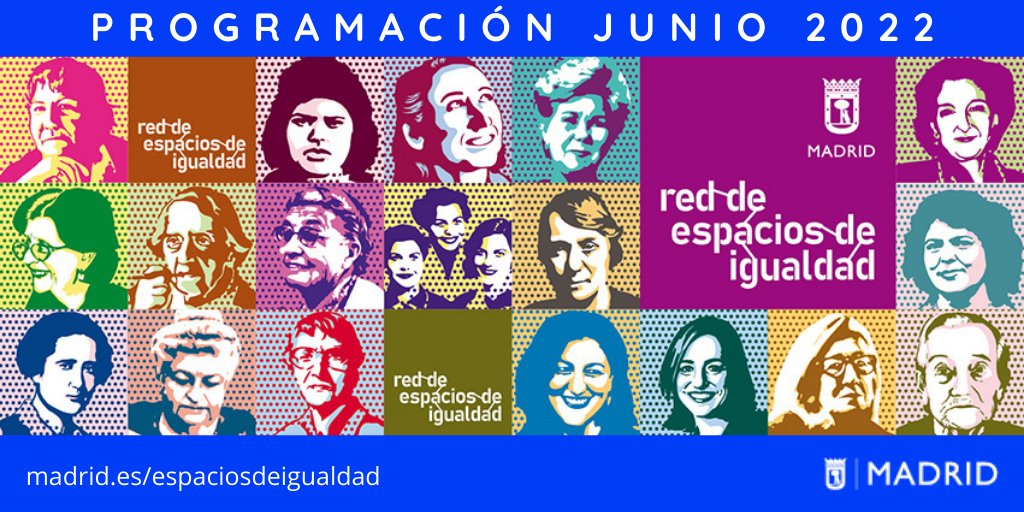 MadridIgualdad's tweet photo. Disponible en la web municipal la programación correspondiente a #junio2022 de la red municipal de #EspaciosdeIgualdad de @MADRID
https://t.co/Sc2zjXkCBR

↪ Puedes seguir la #listaTwitter (15 Espacios)
https://t.co/aeuhb5g2uR
#Madrid https://t.co/njKUEtAxeo
