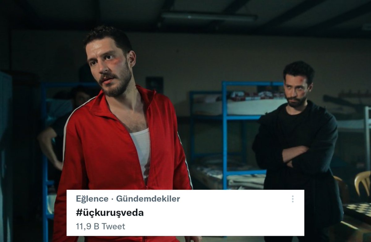 Final bölümü etiketimiz #üçkuruşveda gündemde.💥