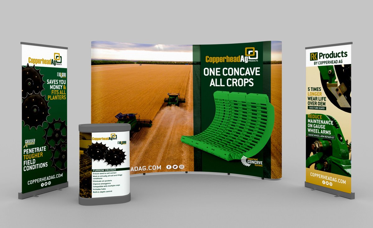 ThunderMkt's tweet photo. Really stand out at your upcoming trade show with specially designed kiosks and banners like these from @CopperheadAg. https://t.co/GI1MqusOQU