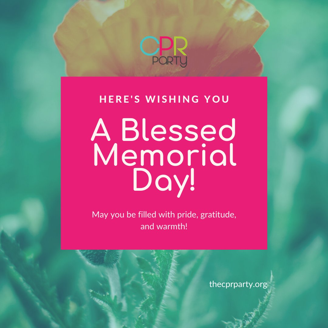 Memorial Day is a great day to enjoy time with friends and family, but the holiday has a deeper meaning. 
.
#WeRemember those who gave their lives for our freedom.
.
#MemorialDay #neverforget #alwaysremember #cprparty