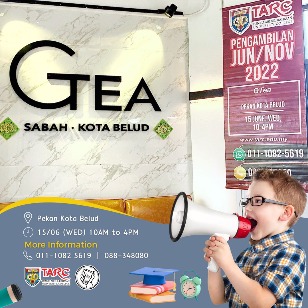 TARUMT_Sabah's tweet photo. We will be opening booth at Gtea Kota Belud this coming 15th June 2022. Come and visit us!! There will be lucky draws!! #TARUMT #TARUC #TARUCSabah #GTeaMalaysia #Alamesra #KotaBelud #Roadshow #BeyondEducation https://t.co/0rWweJJhjT https://t.co/XexC0nsrXP
