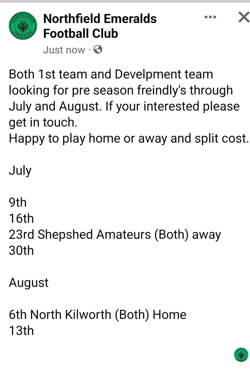 Northfield Emeralds FC (@nefc2013) on Twitter photo 