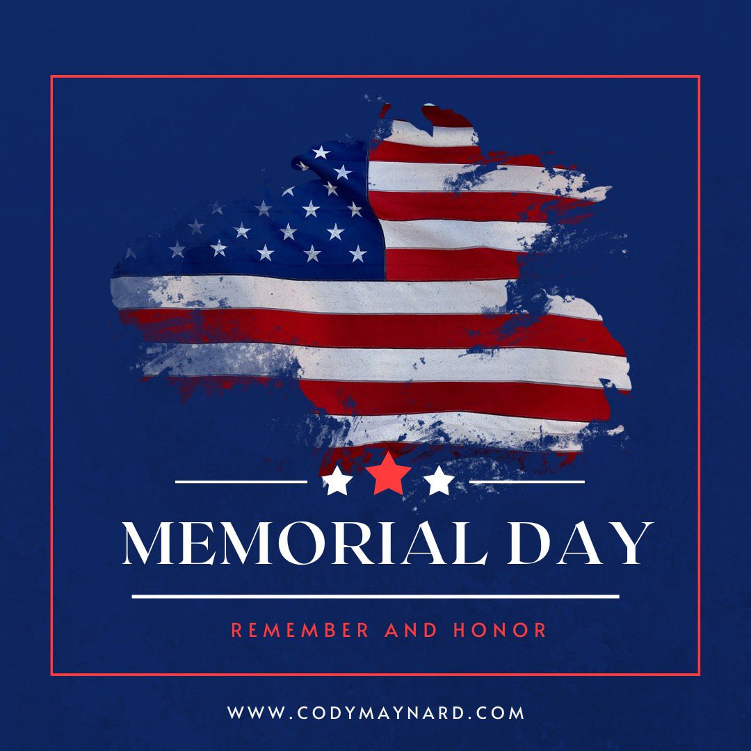 Let's join together this Memorial Day to remember and honor those who have served and made the ultimate sacrifice to protect freedom in this great nation! As Americans, let us remember we should express our gratitude every day of the year and not just today.