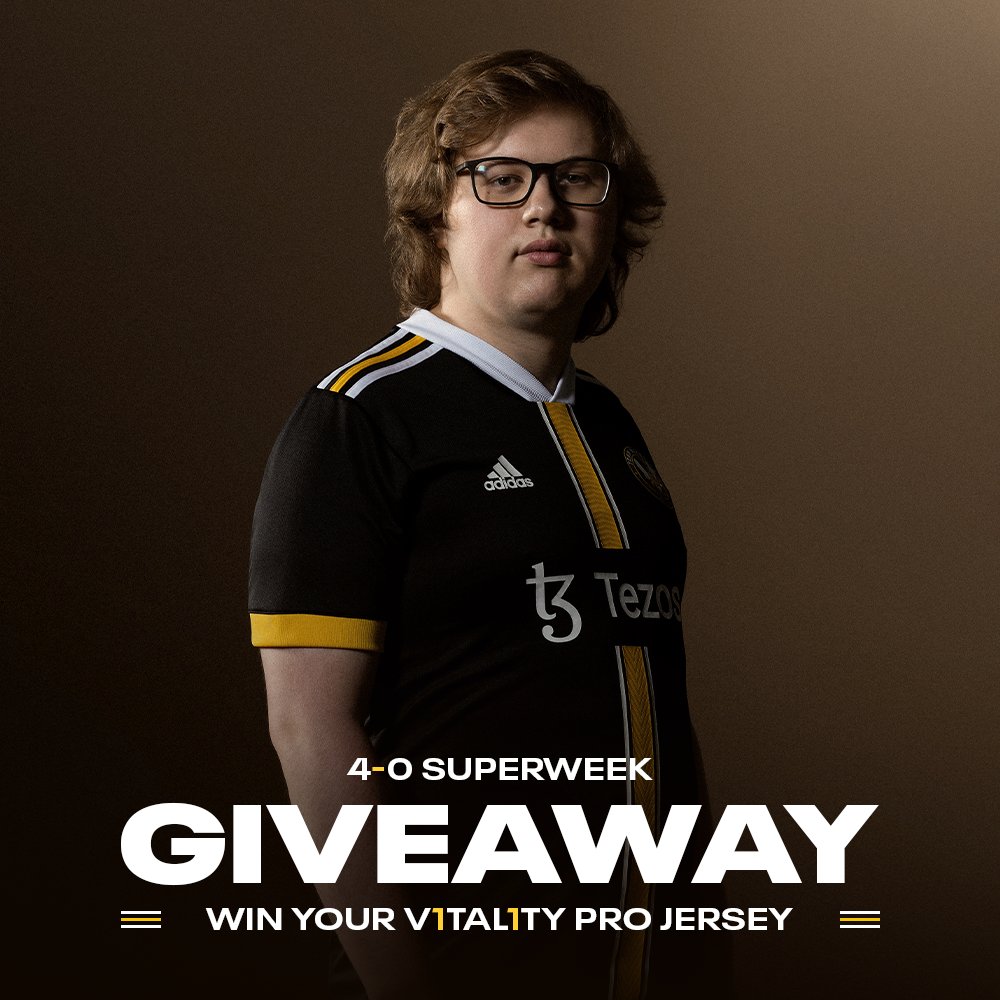 ceNder1337's tweet photo. Wesh my brothers💛 Because of the 4-0 superweek, @TeamVitality , gave me an Pro Jersey for you my brothers to giveaway! Winners announced on the 7th of June

To enter the giveaway:
- Follow @ceNder1337 and @TeamVitality
- RT this post
- Tag a friend https://t.co/Z15ObQLDaV