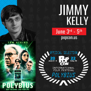 Polybius_Film's tweet photo. We're nominated for TWO awards at @popconfilmfest!!! How thrilling! The #Polybius team is proud to share the film with the @IndyPopCon crowd! Don't forget, tickets are on sale now for June 4th at 4pm. The screening will be followed by a q&amp;a with our #director Jimmy Kelly! https://t.co/yh4nEPETxB