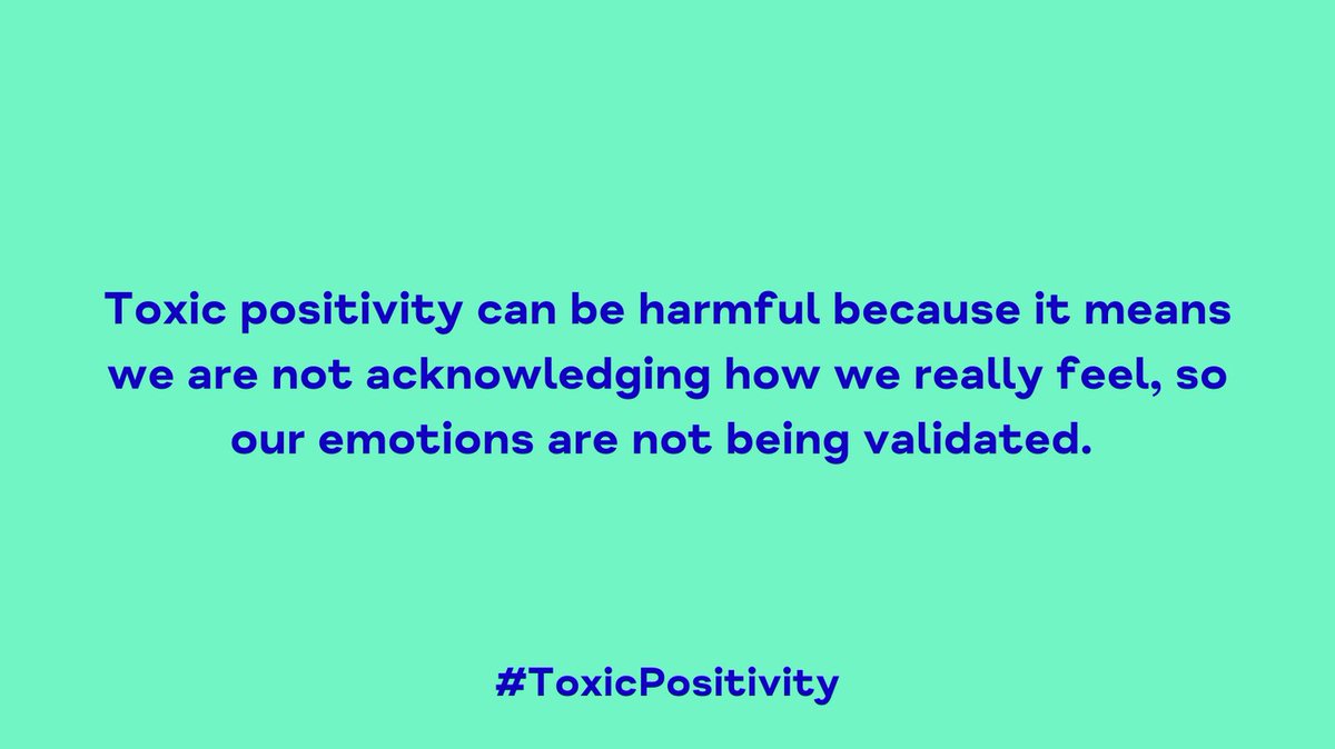 rb_mind's tweet photo. What is Toxic Positivity?
While it's important to maintain a positive mindset. We can't be positive and happy all of the time and it is important that we validate our feelings.
#ToxicPositivity #MentalHealth #Support #RBMind https://t.co/LDbMjDT3Hv