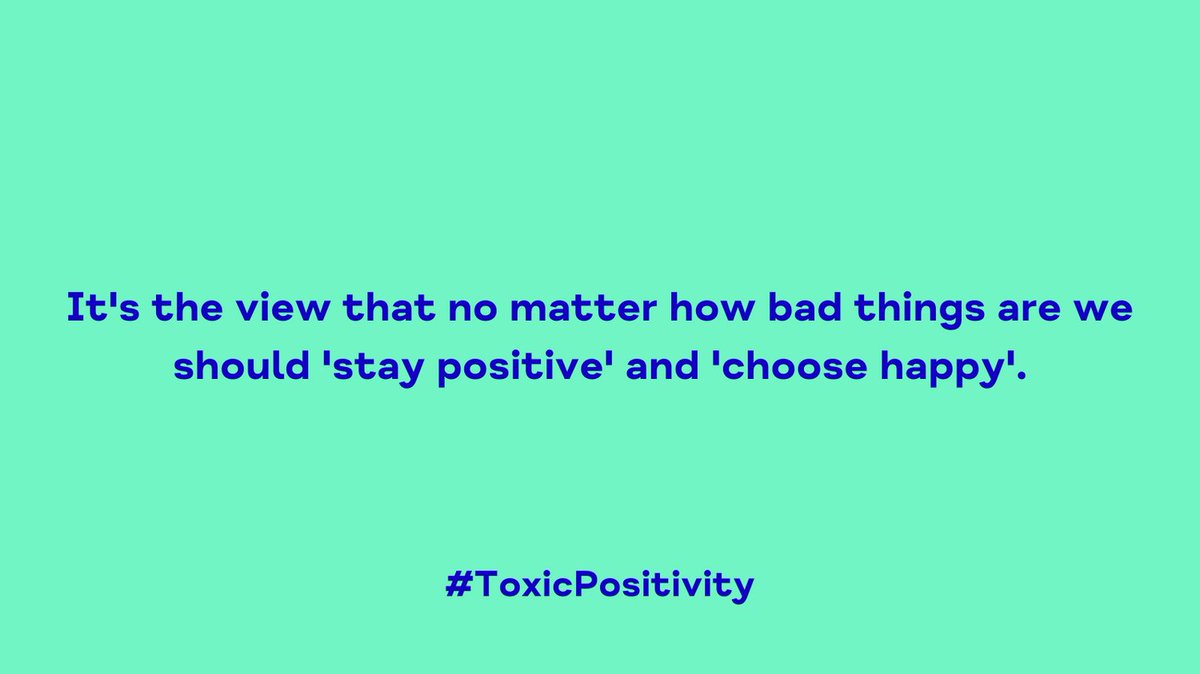 rb_mind's tweet photo. What is Toxic Positivity?
While it's important to maintain a positive mindset. We can't be positive and happy all of the time and it is important that we validate our feelings.
#ToxicPositivity #MentalHealth #Support #RBMind https://t.co/LDbMjDT3Hv