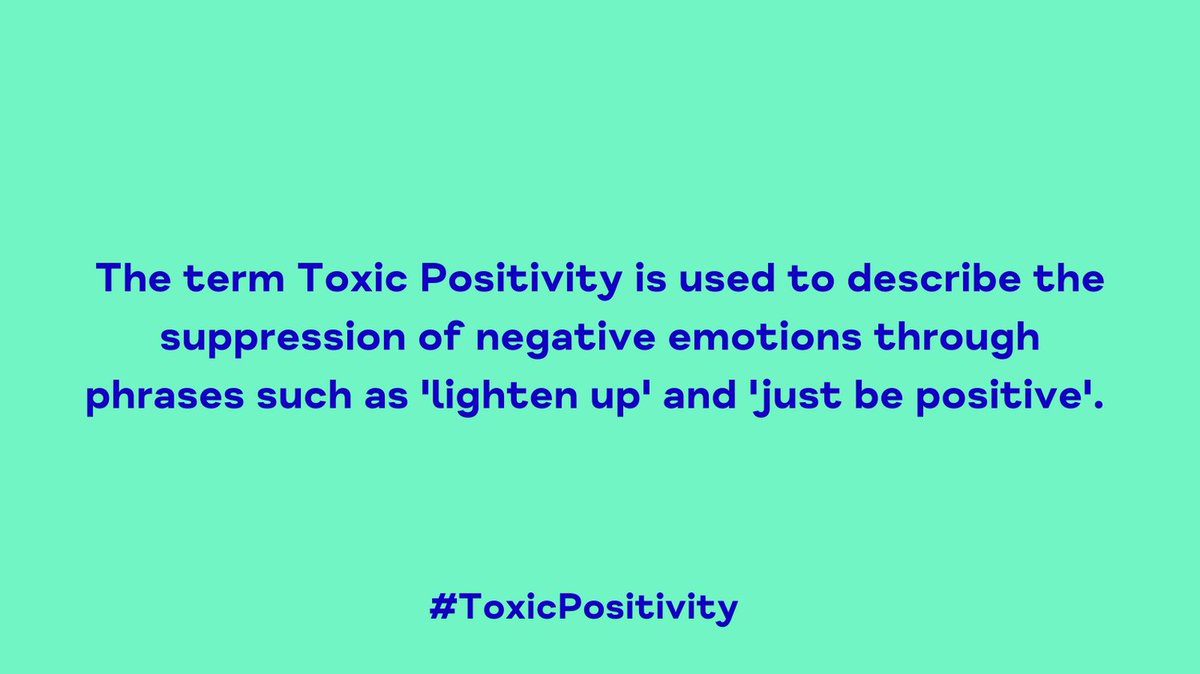 rb_mind's tweet photo. What is Toxic Positivity?
While it's important to maintain a positive mindset. We can't be positive and happy all of the time and it is important that we validate our feelings.
#ToxicPositivity #MentalHealth #Support #RBMind https://t.co/LDbMjDT3Hv
