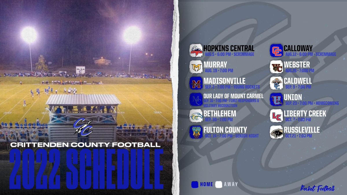 2022 Crittenden County Football schedule