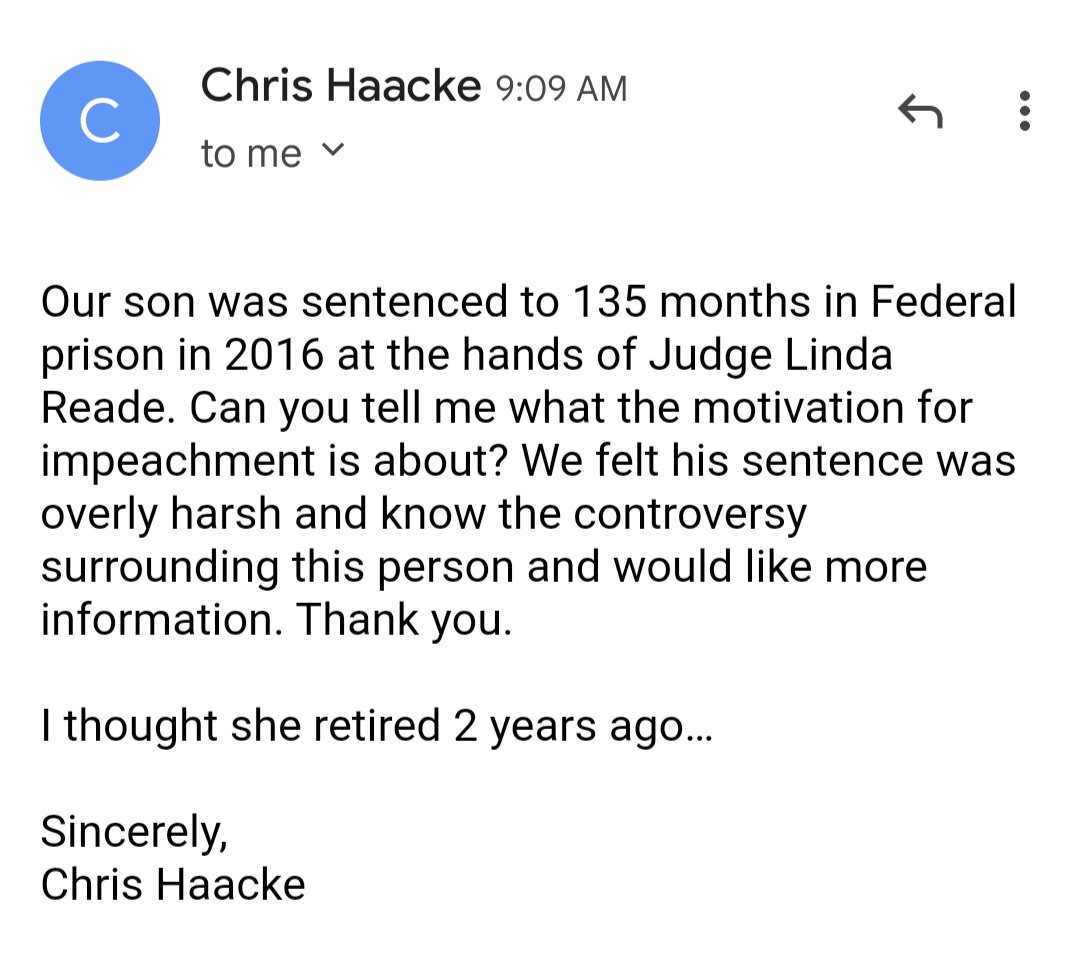 ImpeachReade's tweet photo. BREAKING: Help expose corrupt Judge Linda R. Reade.

#LindaRReade @USAO_NDIA https://t.co/xO6bvjuJrs