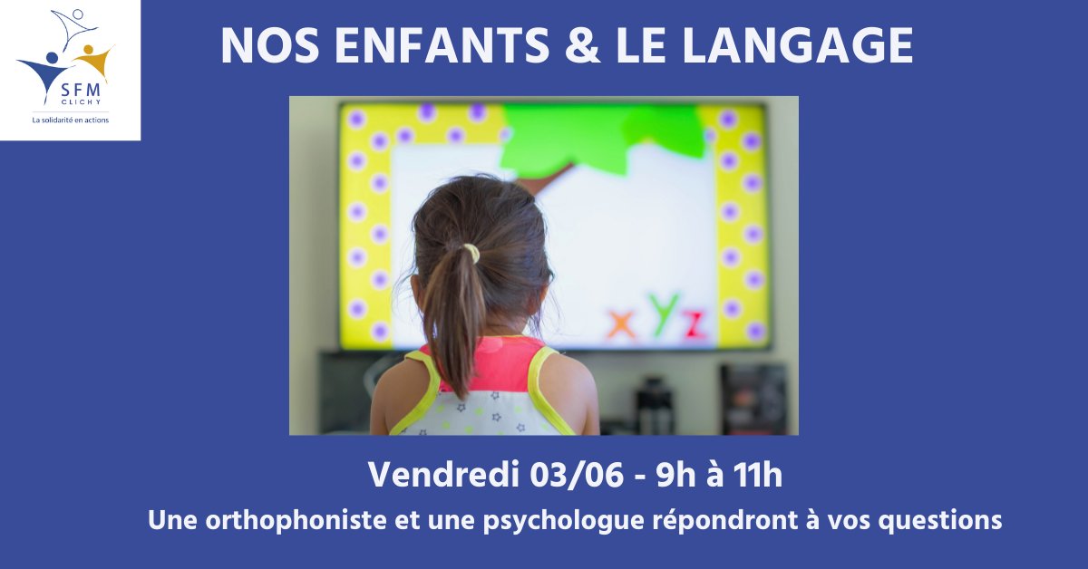 SfmClichy's tweet photo. 👨‍👩‍👦‍👦La parentalité est à l'honneur cette semaine chez SFM Clichy avec deux tables rondes !
👉L'une autour du sommeil pour apprendre à mieux gérer le sommeil de nos bambins 💤. 
👉L'autre autour du langage avec la présence d'une orthophoniste et d'une psychologue 🗣️
#villeclichy https://t.co/l5CTNMCTlB