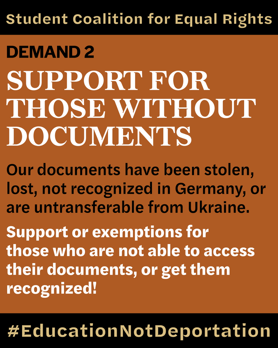 BIPoCukraine's tweet photo. 1/2 We are international students who fled Ukraine—who are Black, Indigenous, people of color w/o Ukrainian citizenship. We call on the German govt to address unequal &amp; discriminatory treatment. We demand equality! 
 
Our letter &amp; demands: https://t.co/wfgLy777IJ https://t.co/W6nn11lJdm