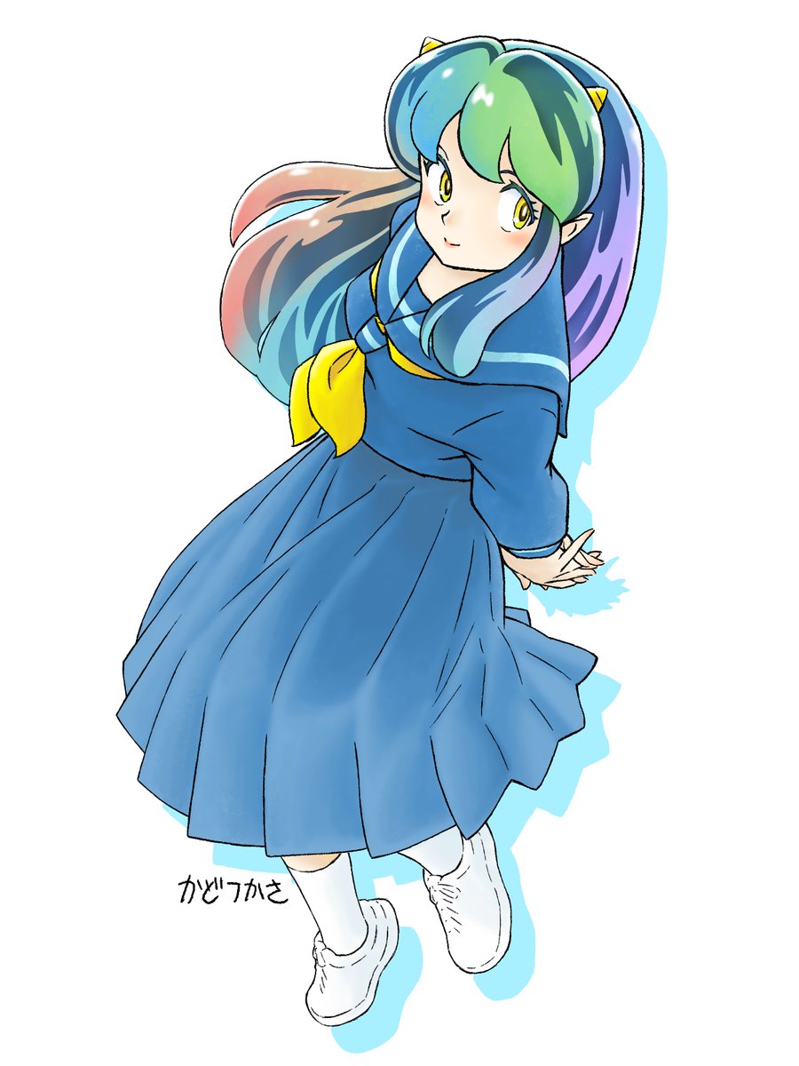 学生の時以来ラムちゃん描いた。 新アニメのPV見たけど虹色に輝く髪の