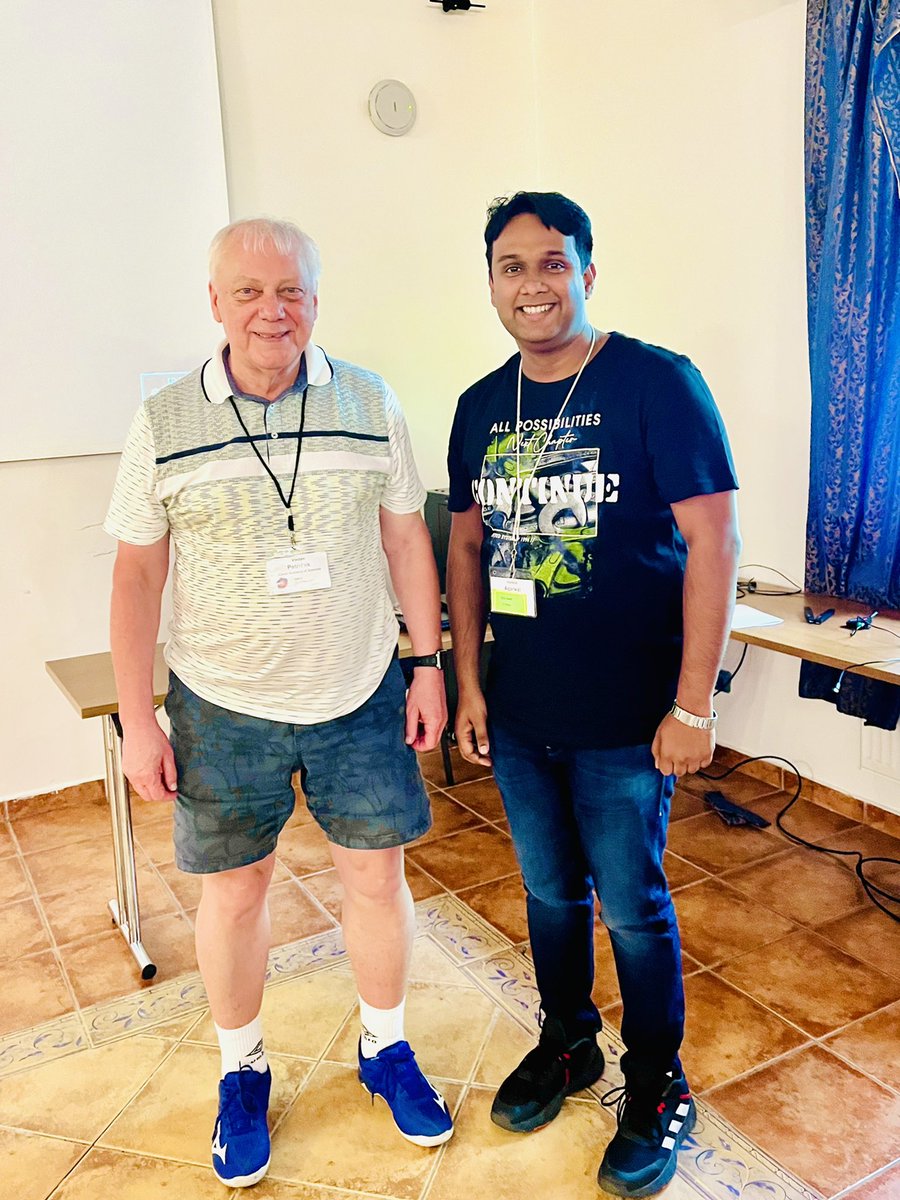 harry_agarwal's tweet photo. A wonderful time in International school of Aperiodic Crystallography with Dr. Michal Dušek, Dr. Václav Petříček, Dr. J.M. Pérez-Mato, and wonderful participants @FZU_AVCR @BilbaoEss https://t.co/C2sPIRNBlm
