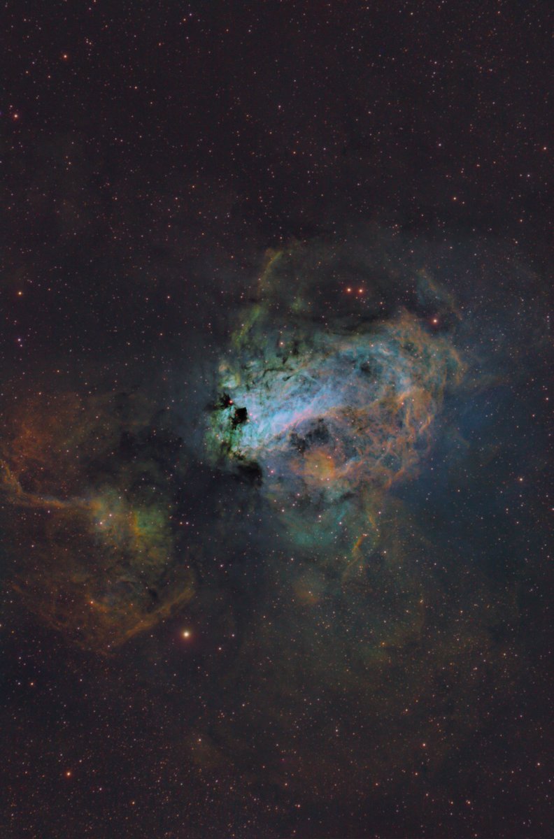 OceanStateAstro's tweet photo. M17 from last night's imaging session in SHO https://t.co/u00X5HVmxe
