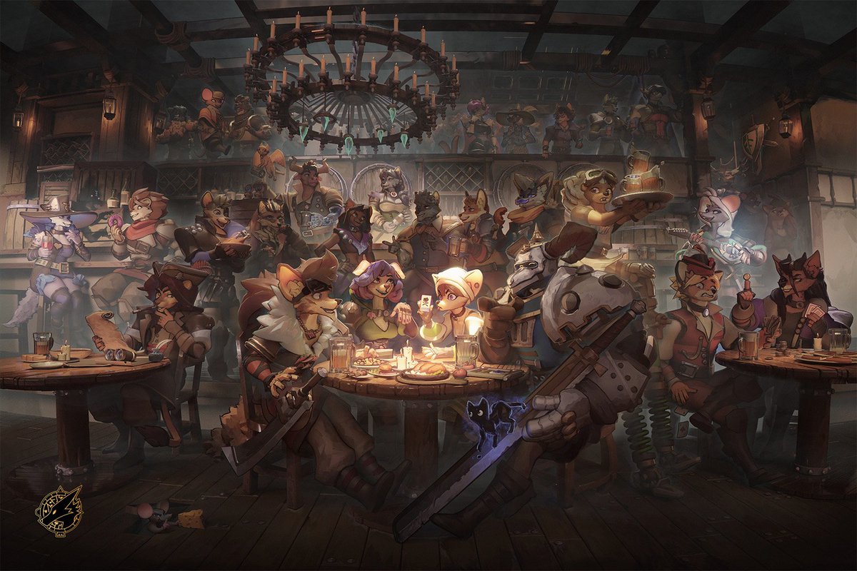zeusdex_art's tweet photo. Finally, I can post the picture I've been working on for a long time :)

Take a look at the poster for @TheDelversGuide that I've drawn, with characters of the project backers! #art #furryart https://t.co/rJGTPb5g7i