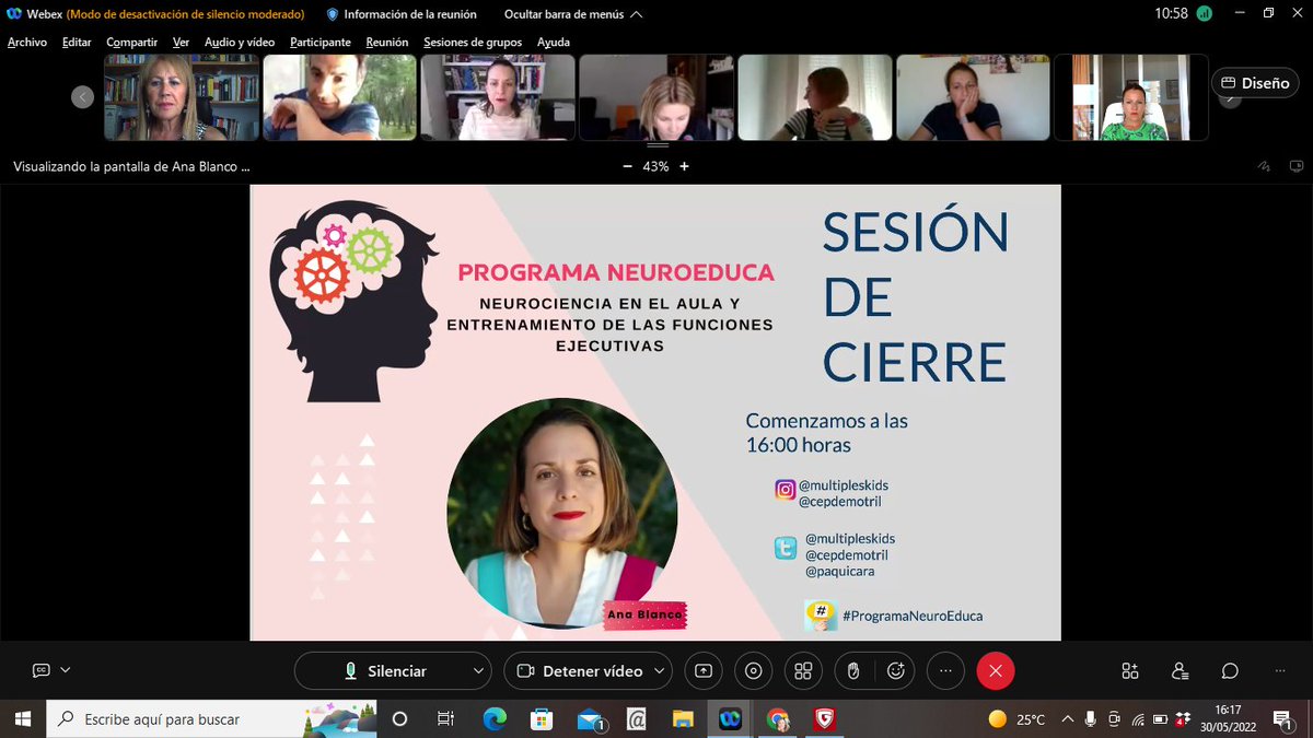 PaquiCara's tweet photo. Última sesión de formación en centros con Ana Blanco @MultiplesKids  en el  CEIP LA CRUZ. Reflexionando, planteando dudas y propuestas para el curso que viene. Maravillosa tarde resumen de lo aprendido y experiencias compartidas. Fantástica Ana Blanco #NeuroEduca @FormacProfAnd https://t.co/hsVZudWmuz