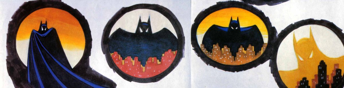 worldsfinest's tweet photo. Check out these great rough logo concepts for Batman: The Animated Series and The New Batman Adventures. Note the early TNBA logo features The Creeper and the show's original title - Batman: Gotham Knights! Artwork for all images is by Bruce Timm. #BatmanTAS #BTAS #DCAU #Batman https://t.co/vn6wDwO17n
