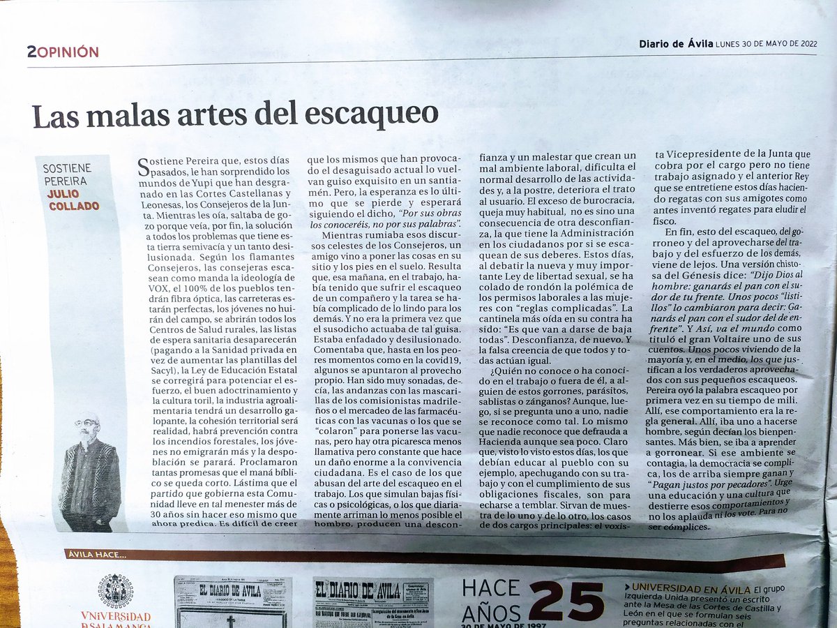 Msol59's tweet photo. "Sostiene Pereira... " Y sostiene bien👌🏿como siempre de la mano de #JulioCollado 👍🏾"Las Malas Artes Del Escaqueo" "...y el anterior Rey q se entretiene estos días con haciendo regatas con sus amigotes,como antes inventó regates para eludir el fisco" ...
👌🏿 https://t.co/J4ExtJSjwx