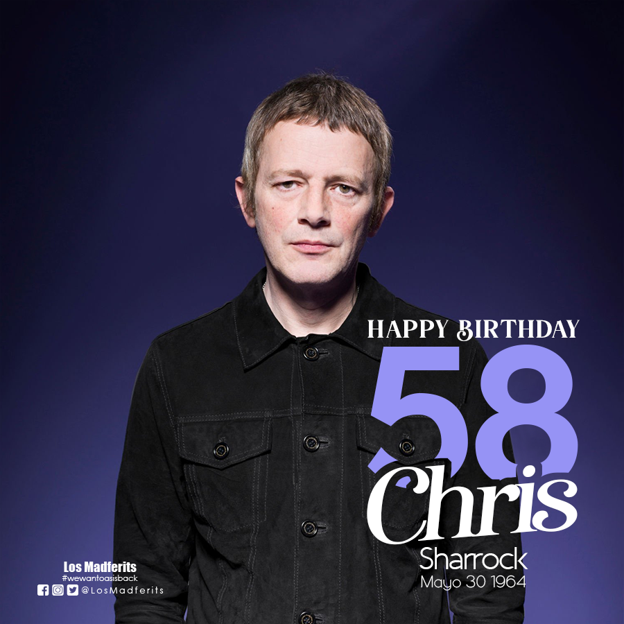 Happy Birthday    Chris Sharrock está cumpliendo 58 años hoy, nació el 30 de mayo de 1964. 