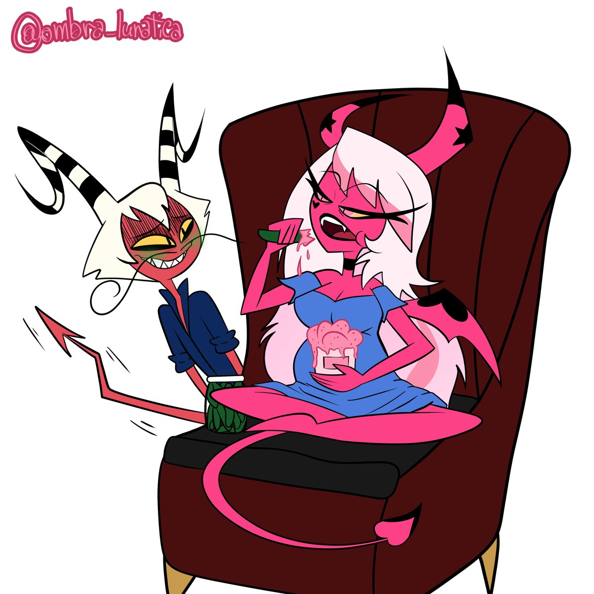 ombra_lunatica's tweet photo. Commission for @MattBComposer 💗
Thank you again for commissioning me! 🙈 This is a scene of one of their stories for #MayfordWeek on a03
#HelluvaBoss #HelluvaBossFanart #VerosikaMayday #WallyWackford #helluvabossverosika #Wally #Verosika #Mayford #commissionsopen #Commission https://t.co/bUrvEfNXRA