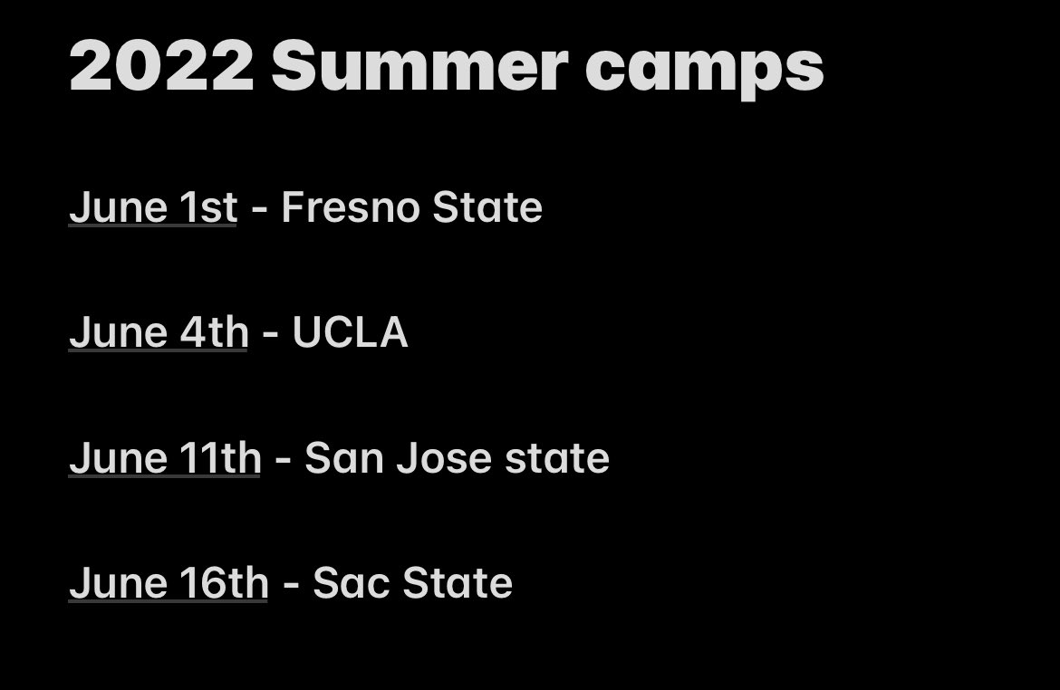 I will be attending these camps this summer… 📍 @CoachChipViney @CoachJimNelson @CoachJackCP @KodiWhitfield